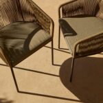 Hali Khaki Green Rope Chair with Cushion - Set of 2 - Image 3