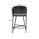 Outlet - Hali Black Rope Garden Bar Stool with Cushion - Set of 4 - Image 6