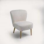 Hattie Accent Chair - Cream Boucle with Gold Legs - Image 2