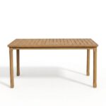 Harlyn 4 Seater Wooden Garden Dining Set with Cove Green Rope Chairs - 160cm - Image 9