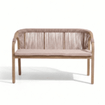 Shiro 6 Seater Wooden Garden Dining Set with Shiro Pink Rope Chairs & Bench - 180cm - Image 17