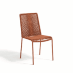 Ezra 6 Seater Oval Wooden Garden Dining Set with Ryder Burnt Orange Chairs - Image 8