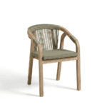 Shiro 6 Seater Wooden Garden Dining Set with 2 Shiro Benches & 2 Shiro Chairs - Green Rope - Image 17