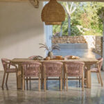 Shiro 8 Seater Garden Dining Set with Shiro Rope Dining Chairs - Mottled Pink Rope - Image 2