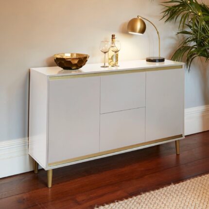 Outlet - Iliana Sideboard - 2 Door 2 Drawer - Snow White
