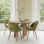 Imogen Chalked Mango Wood Round Dining Table - 120cm - Image 2