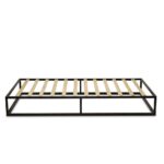 Indy Single Platform Bed with Mattress - Black Metal - Image 4