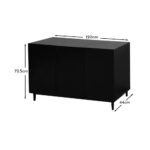 Jack 3 Door Large Sideboard - Geometric Black - Image 13