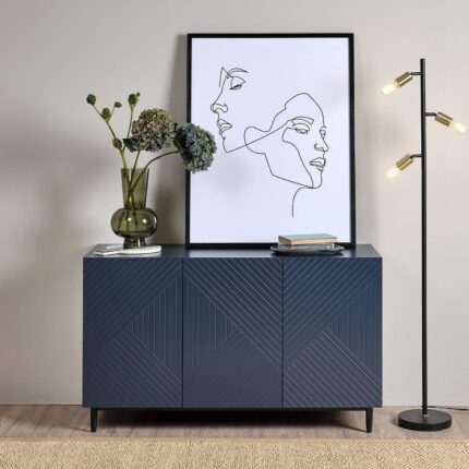 Outlet - Jack Sideboard - Geometric Midnight Blue