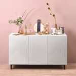 Jack 3 Door Large Sideboard - Geometric White