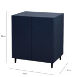 Jack 2 Door Small Sideboard - Geometric Blue - Image 11