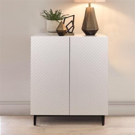 Jack 2 Door Small Sideboard - Geometric White