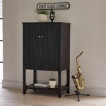 Jade 2 Door Tall Cabinet - Black - Image 10