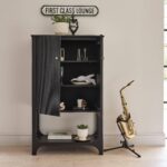 Jade 2 Door Tall Cabinet - Black - Image 8