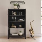 Jade 2 Door Tall Cabinet - Black - Image 3
