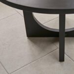 Jade Jet Black Round Acacia Wood Dining Table - Image 4