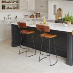Outlet - Jayden Bar Stool - Set of 2 - Tan Leather