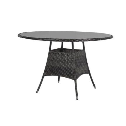 Outlet - Kemble 6 Seater Garden Round Dining Table - Black