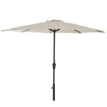 Kemble 8 Seater Rattan Round Garden Dining Set with Cream Parasol - Grey - Image 11