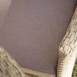 Kemble 8 Seater Rattan Round Garden Dining Table Set - Natural Brown - Image 5