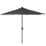 Kemble 8 Seater Rattan Round Garden Dining Set with Grey Parasol - Natural Brown Weave - Image 14