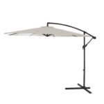 Weston 4 Seater Rattan Garden Corner Sofa Set with Cream Lean Over Parasol & Base - Black Weave - Image 9