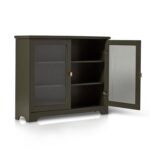 Lua 2 Door Narrow Sideboard - Fir Green with Glass Door - Image 8