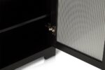 Lua 2 Door Narrow Sideboard - Noir Black with Glass Door - Image 14