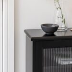 Lua 2 Door Narrow Sideboard - Noir Black with Glass Door - Image 10