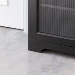 Lua 2 Door Narrow Sideboard - Noir Black with Glass Door - Image 11