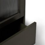Lua Tall Cabinet in Fir Green with Fluted Glass - Image 10