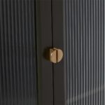 Lua Tall Cabinet in Fir Green with Fluted Glass - Image 3