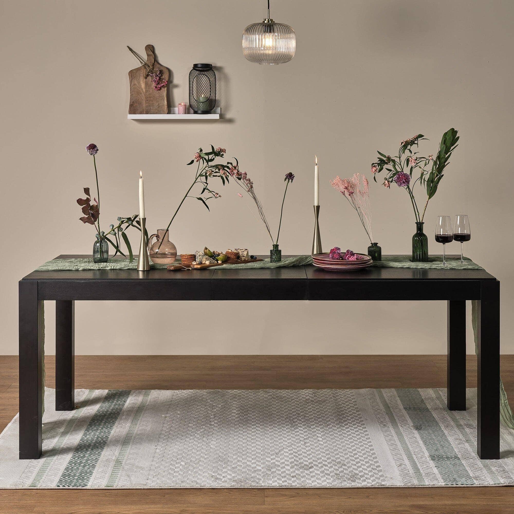 magnus-black-extendable-dining-table-set-8-seater-magnus-dove-grey-and-black-chairs-laura-james-1_5878df8d-648e-4ce7-b380-ee3686cc49f0 Outlet - Magnus Black Wood Extendable Dining Table