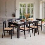 Magnus Black Wood Dining Table - Extendable - Image 3