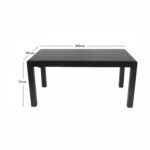 Outlet - Magnus Black Wood Extendable Dining Table - Image 9