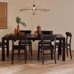 Outlet - Magnus Black Wood Extendable Dining Table - Image 4