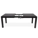 Magnus Black Wood Dining Table - Extendable - Image 7