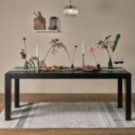 Magnus Black Wood Dining Table - Extendable - Image 2
