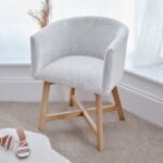 Outlet - Magnus Dove Grey Dining Chair - Oak Legs