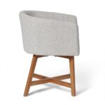 Outlet - Magnus Dove Grey Dining Chair - Oak Legs - Image 10