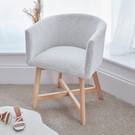 Magnus Dove Grey Dining Chair - Pale Oak Legs