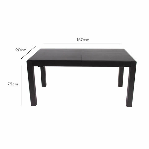Outlet - Magnus Black Wood Extendable Dining Table 1 Magnus Large Dining Table Black