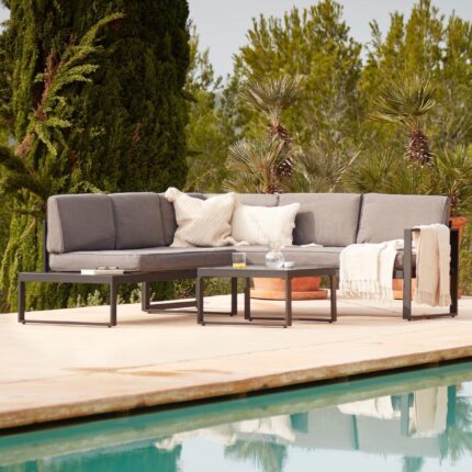 Outlet - Maia 5 Seater Garden Interchangeable Sofa Set - Grey