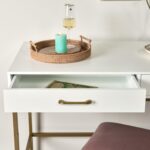 Marie White Dressing Table with Drawers - Image 4