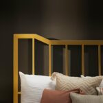 Marie King Size Bed - Gold Metal - Image 2