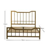 Marie King Size Bed - Gold Metal - Image 8