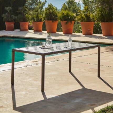 Marston 8 Seater Garden Dining Table - Grey - Polywood Top