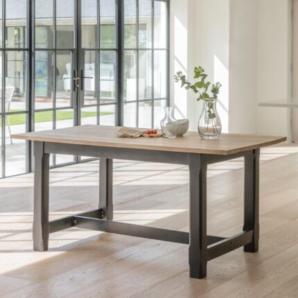 Matilda Mango Wood Dining Table - Black Legs