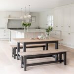 Outlet - Matilda Rectangular Wooden Dining Table - Chalked Mango Wood & Black - Image 4