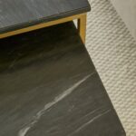 Nara Real Marble Nest of Tables - Gold Frame - Image 3